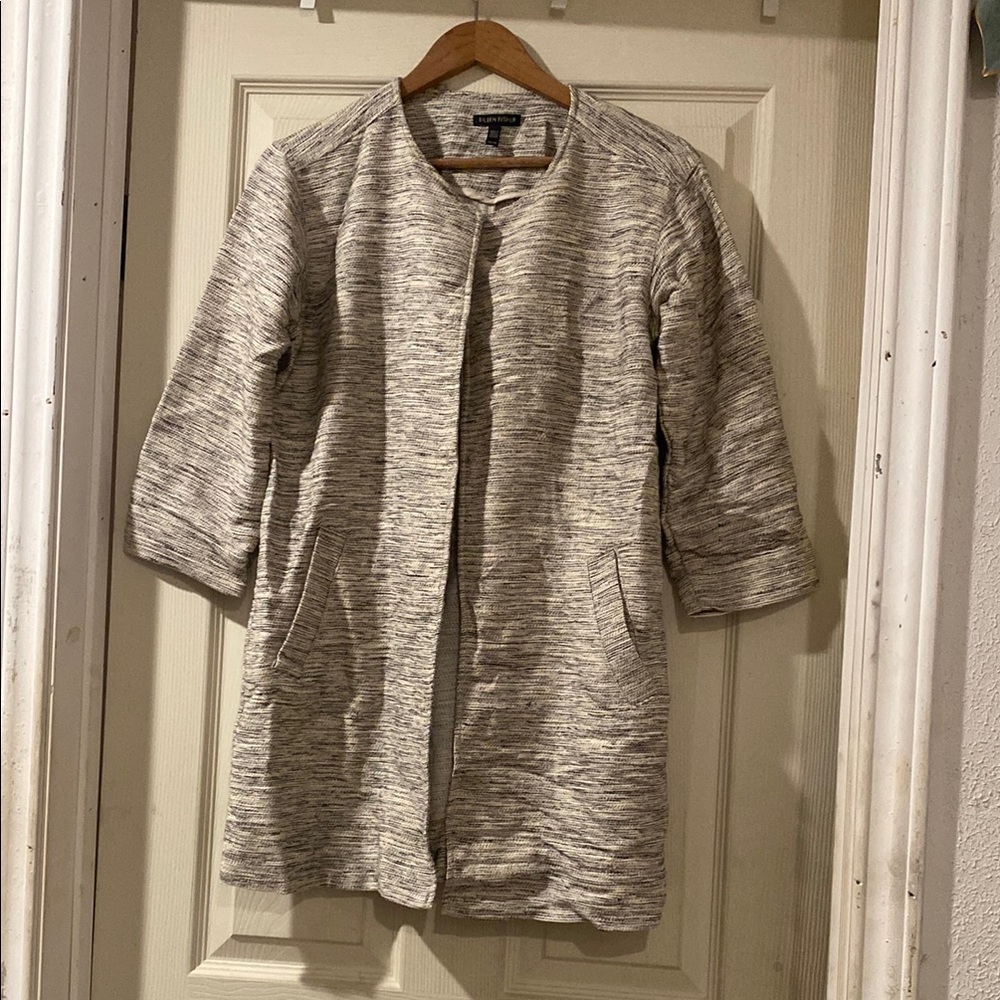 Eileen Fisher Women's Gray Textured Cardigan
